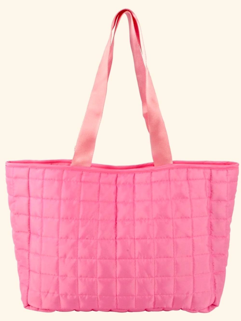 Pink Quilted Tote Bag Hand Bag By Ashland New With Tags Pink Puffer Tote Bag